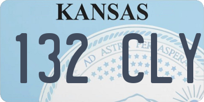 KS license plate 132CLY