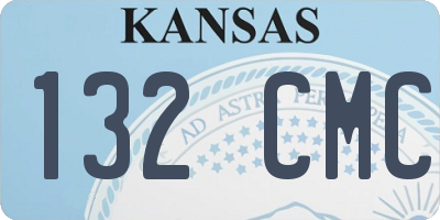 KS license plate 132CMC