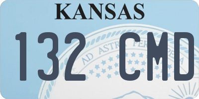 KS license plate 132CMD