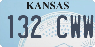 KS license plate 132CWW