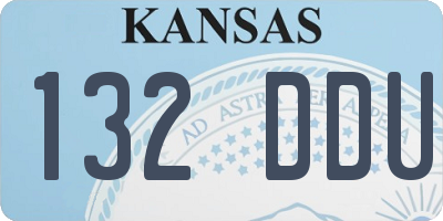 KS license plate 132DDU