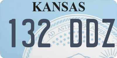 KS license plate 132DDZ