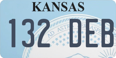 KS license plate 132DEB