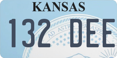 KS license plate 132DEE