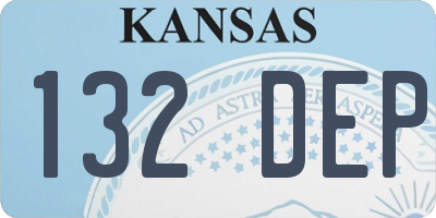 KS license plate 132DEP
