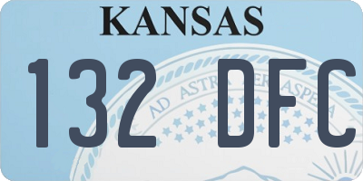 KS license plate 132DFC