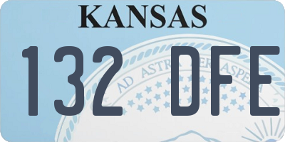 KS license plate 132DFE