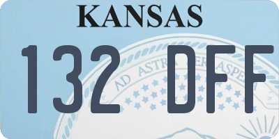 KS license plate 132DFF