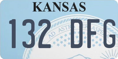 KS license plate 132DFG