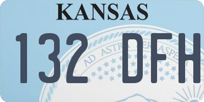 KS license plate 132DFH