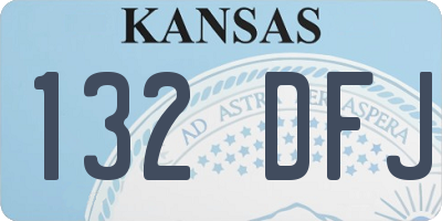 KS license plate 132DFJ