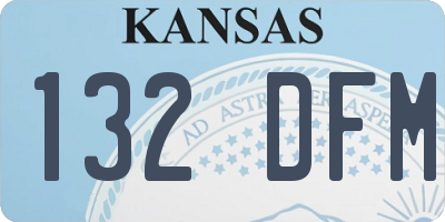 KS license plate 132DFM