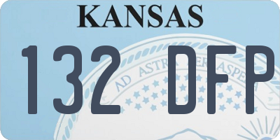 KS license plate 132DFP