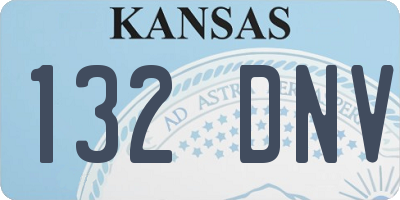 KS license plate 132DNV