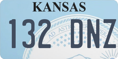 KS license plate 132DNZ