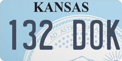 KS license plate 132DOK
