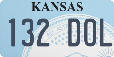 KS license plate 132DOL