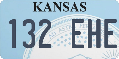 KS license plate 132EHE