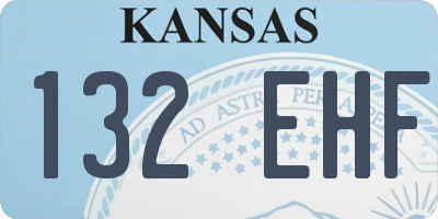 KS license plate 132EHF