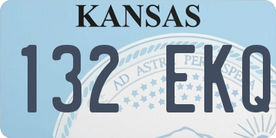 KS license plate 132EKQ