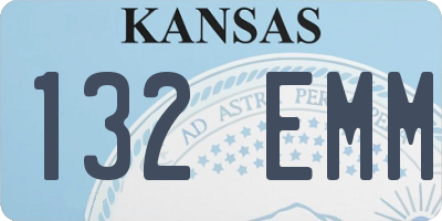 KS license plate 132EMM