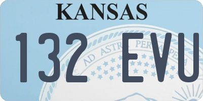 KS license plate 132EVU