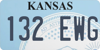 KS license plate 132EWG