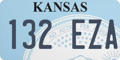 KS license plate 132EZA