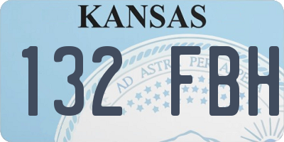 KS license plate 132FBH