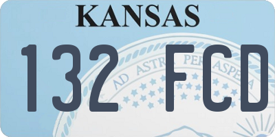 KS license plate 132FCD