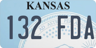 KS license plate 132FDA
