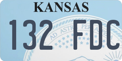 KS license plate 132FDC