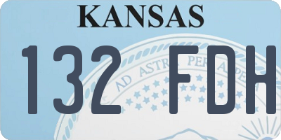 KS license plate 132FDH