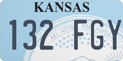 KS license plate 132FGY