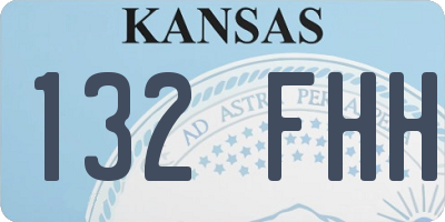 KS license plate 132FHH