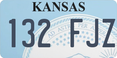 KS license plate 132FJZ