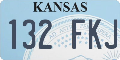 KS license plate 132FKJ