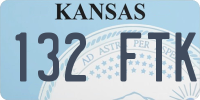 KS license plate 132FTK