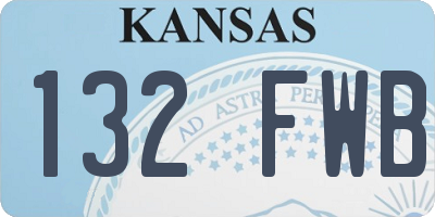 KS license plate 132FWB