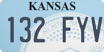 KS license plate 132FYV