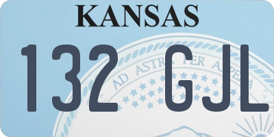 KS license plate 132GJL