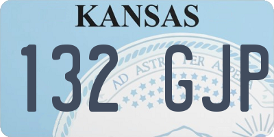 KS license plate 132GJP