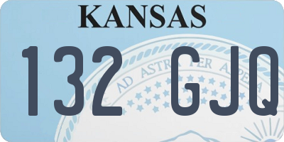 KS license plate 132GJQ