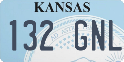 KS license plate 132GNL