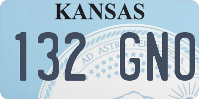 KS license plate 132GNO