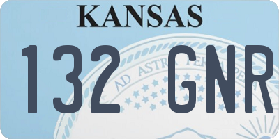 KS license plate 132GNR