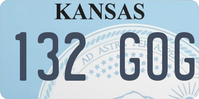 KS license plate 132GOG