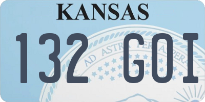 KS license plate 132GOI