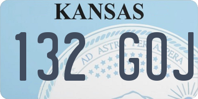 KS license plate 132GOJ