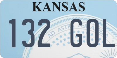 KS license plate 132GOL